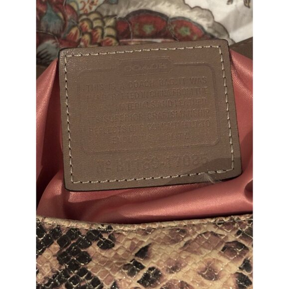 Coach Kristin Python Embossed Leather Hobo Bag Exotic Snakeskin Crossbody (C1) - Picture 4 of 4